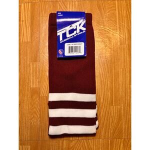 NWT TCK Baseball Softball Stirrup Cardinal & White Stripe Large 300 7"